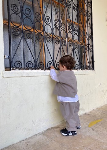 Gri Etnik Desenli Bol Kesim Çocuk Takımı(Tics )