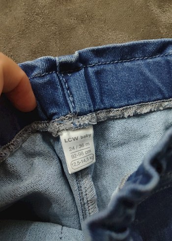 Düğmeli Mavi Kız Denim Şort - Görsel 3