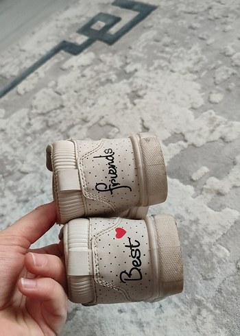 Kız Çocuk Beyaz Cırt Cırtlı Spor Ayakkabı - Görsel 4