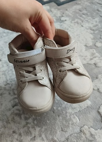 Kız Çocuk Beyaz Cırt Cırtlı Spor Ayakkabı - Görsel 3