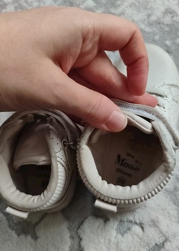 Kız Çocuk Beyaz Cırt Cırtlı Spor Ayakkabı - Görsel 5