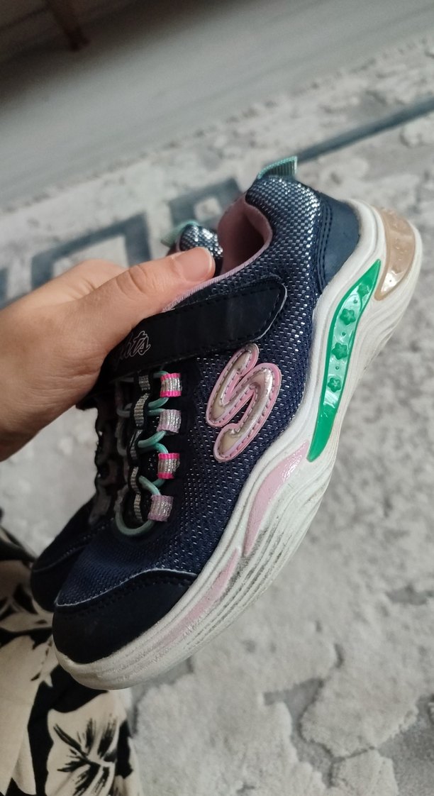 Kız Çocuk Çok Renkli Spor Ayakkabı Velcro - Görsel 4