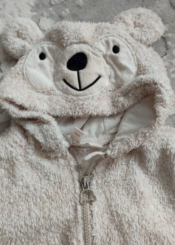 Gri Bebek Erkek Tulum, Kürklü, Sıcak Kumaş - Görsel 2