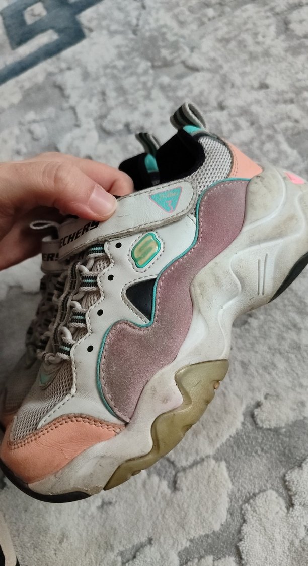 Skechers Pudra Renkli Bağcıklı Spor Ayakkabı - Görsel 3