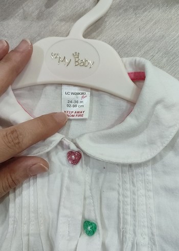 Kız Çocuk Nakışlı Pamuklu Gömlek - Görsel 4