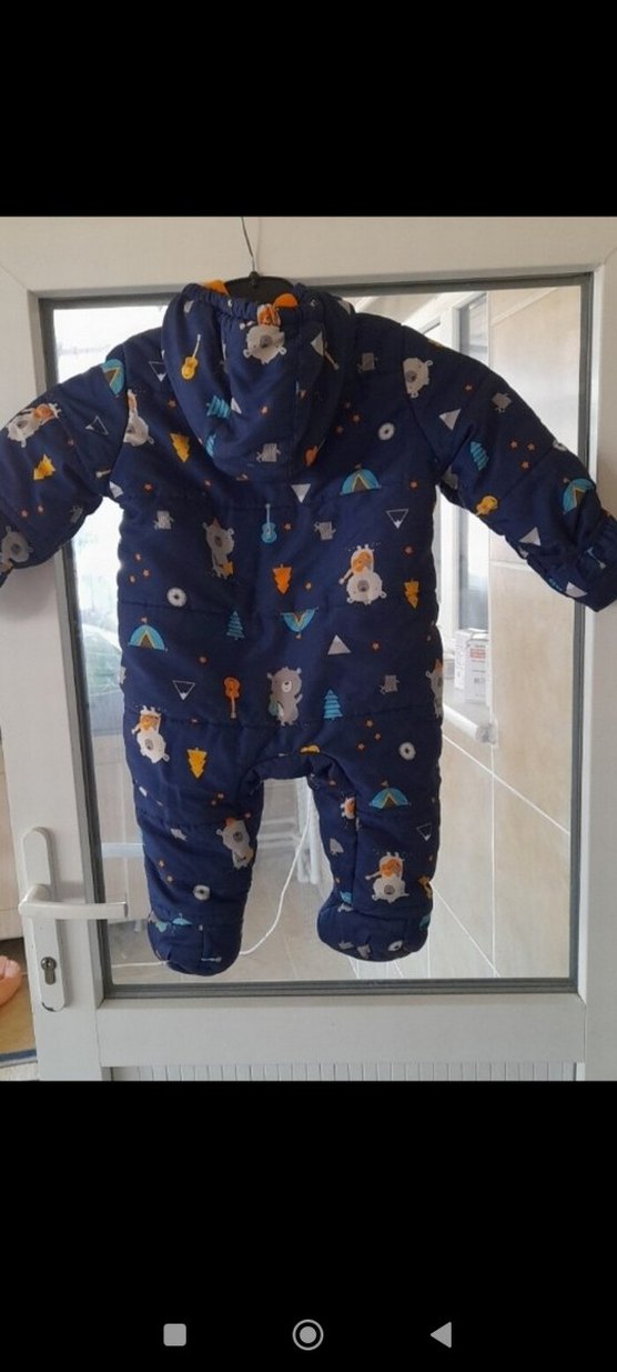 Erkek Bebek Lacivert Desenli Polar Tulumu - Görsel 4