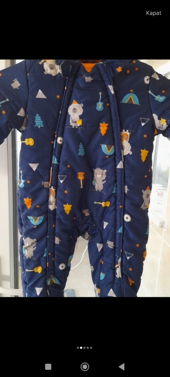 Erkek Bebek Lacivert Desenli Polar Tulumu - Görsel 2