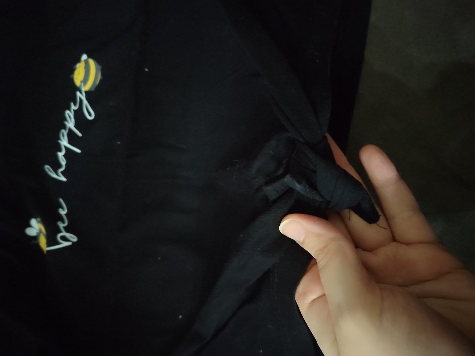 Siyah Baskılı Pamuklu Tişört - Görsel 2