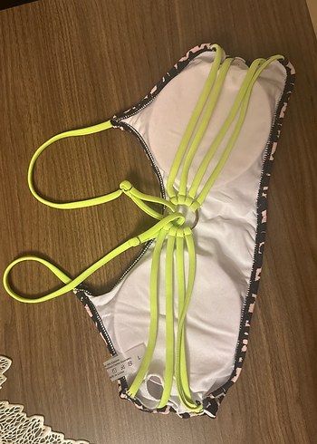 l Beden Leopar Desenli Mini Bikini Takımı