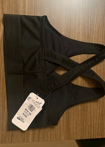 Diğer Siyah Spor Sütyeni Çapraz Askılı