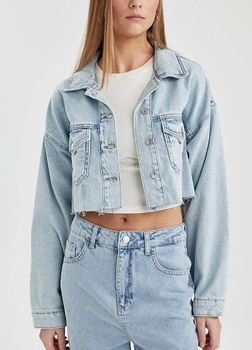 Crop kot ceket