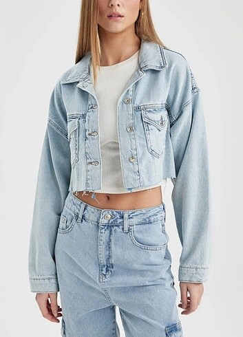 Trendyol & Milla Crop kot ceket