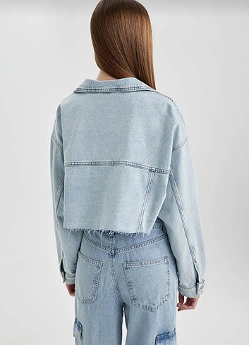 m Beden Crop kot ceket