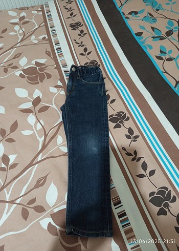 Erkek Çocuk Koyu Mavi Denim Pantolon