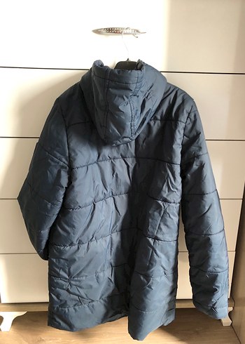 Gri Kadın Midi Kışlık Mont - Görsel 2