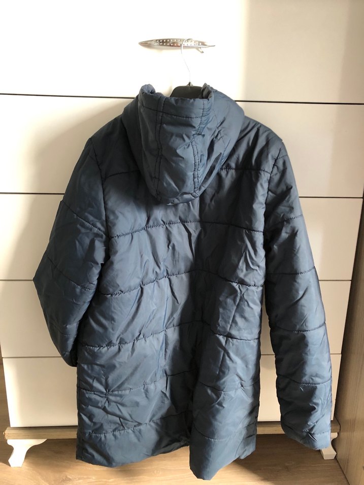 Gri Kadın Midi Kışlık Mont - Görsel 2