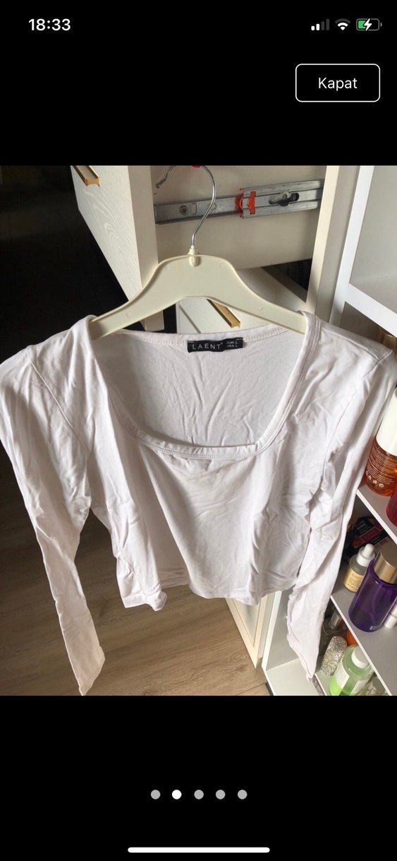 ikili kadin kare yaka bluz - Görsel 3