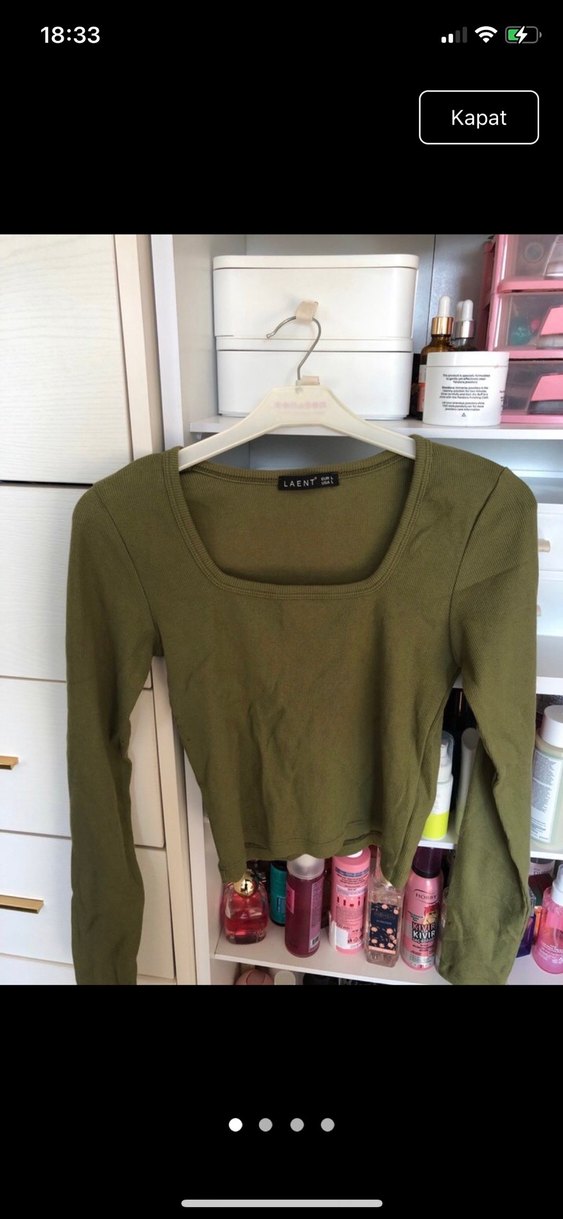 ikili kadin kare yaka bluz - Görsel 4