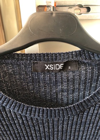 Lacivert isiltili uzun kollu kazak - Görsel 4