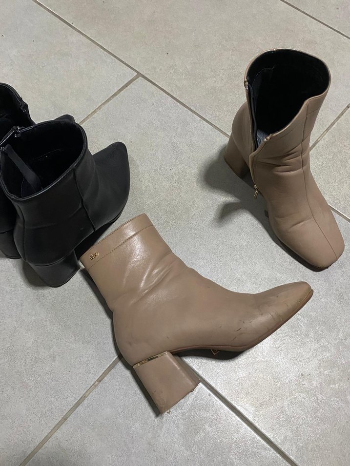 bej siyah ikili kadin bot - Görsel 2