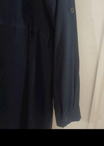 xl Beden Siyah Uzun Kollu Düğmeli Kadın Tunik