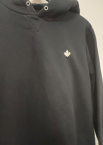 Siyah Kapüşonlu Kadın Sweatshirt - Görsel 3