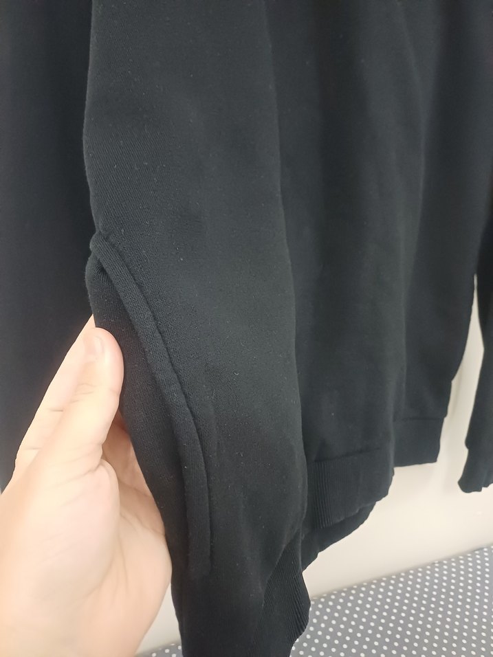 Siyah Kapüşonlu Kadın Sweatshirt - Görsel 2