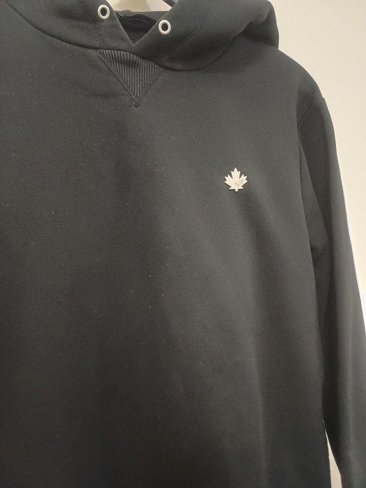 Siyah Kapüşonlu Kadın Sweatshirt - Görsel 3