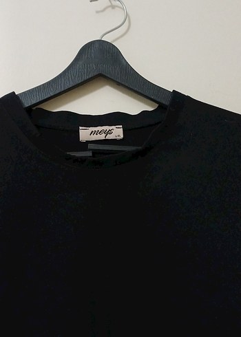 Uzun Kollu Siyah Çizgili Triko Elbise - Görsel 2