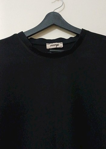 Uzun Kollu Siyah Çizgili Triko Elbise - Görsel 6