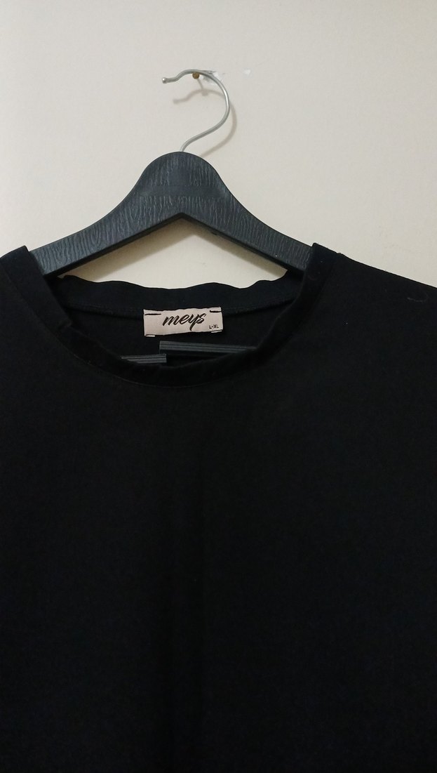 Uzun Kollu Siyah Çizgili Triko Elbise - Görsel 2