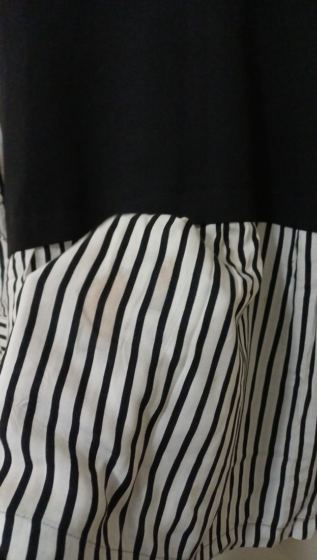 Uzun Kollu Siyah Çizgili Triko Elbise - Görsel 4