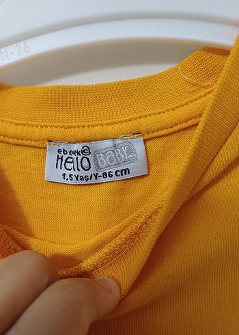 HelloBaby Sarı Kısa Kollu Erkek Tişört