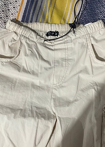 Krem paraşüt pantalon - Görsel 3