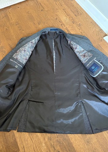 Wenitto -Gri -Siyah Regular Fit Erkek Takım Elbise Üç Parça - Görsel 5