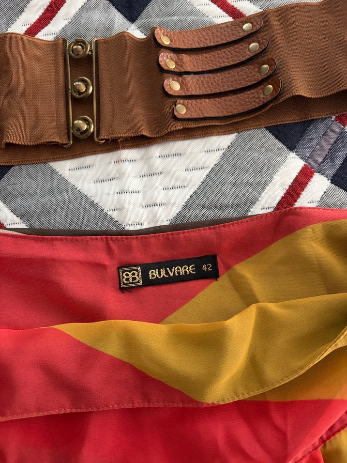 Şifon bayan Renkli Pilili Uzun Bohem Kadın Etek - Görsel 3