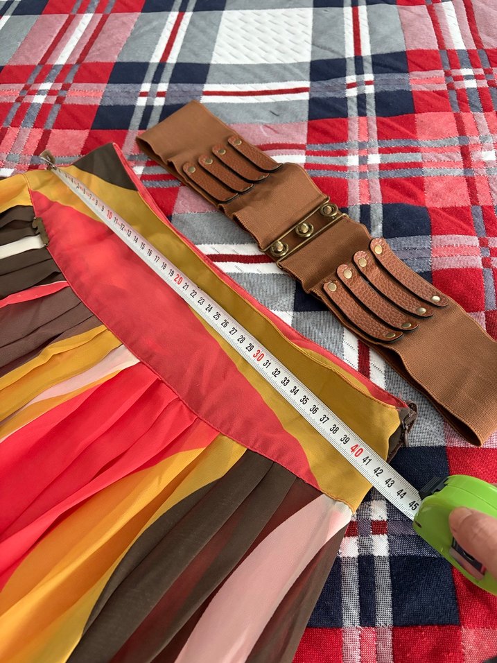 Şifon bayan Renkli Pilili Uzun Bohem Kadın Etek - Görsel 4