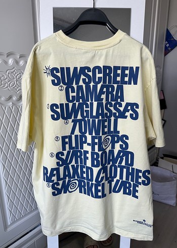 Bershka Yazlik Oversize Krem Tisort Rahat Ve Sik
