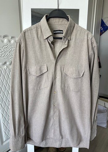 American Vintage Bej Dugmeli Yaka Gomlek