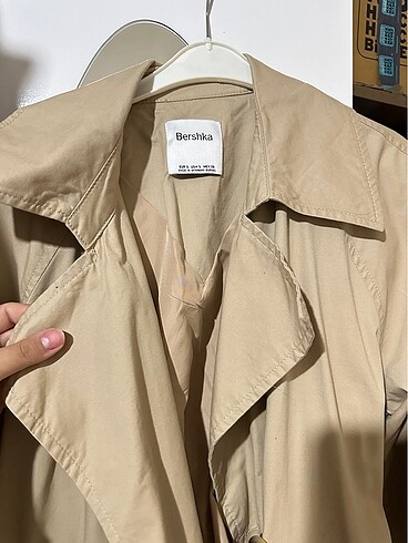 s Beden camel Renk Bershka Trenckot