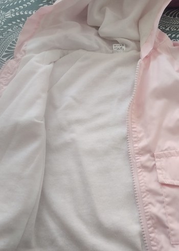 Kız Çocuk Pembe Kapüşonlu Düğmeli Ceket - Görsel 3