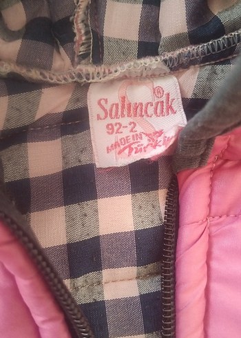 Kız Çocuk Parlak Pembe Fermuarlı Mont - Görsel 2