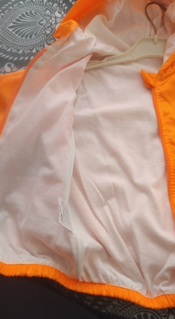 Kapüşonlu Turuncu Fermuarlı Erkek Çocuk Yağmurluk - Görsel 2