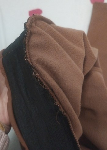 Kahverengi tayt dışı deri ici pamuklu - Görsel 3