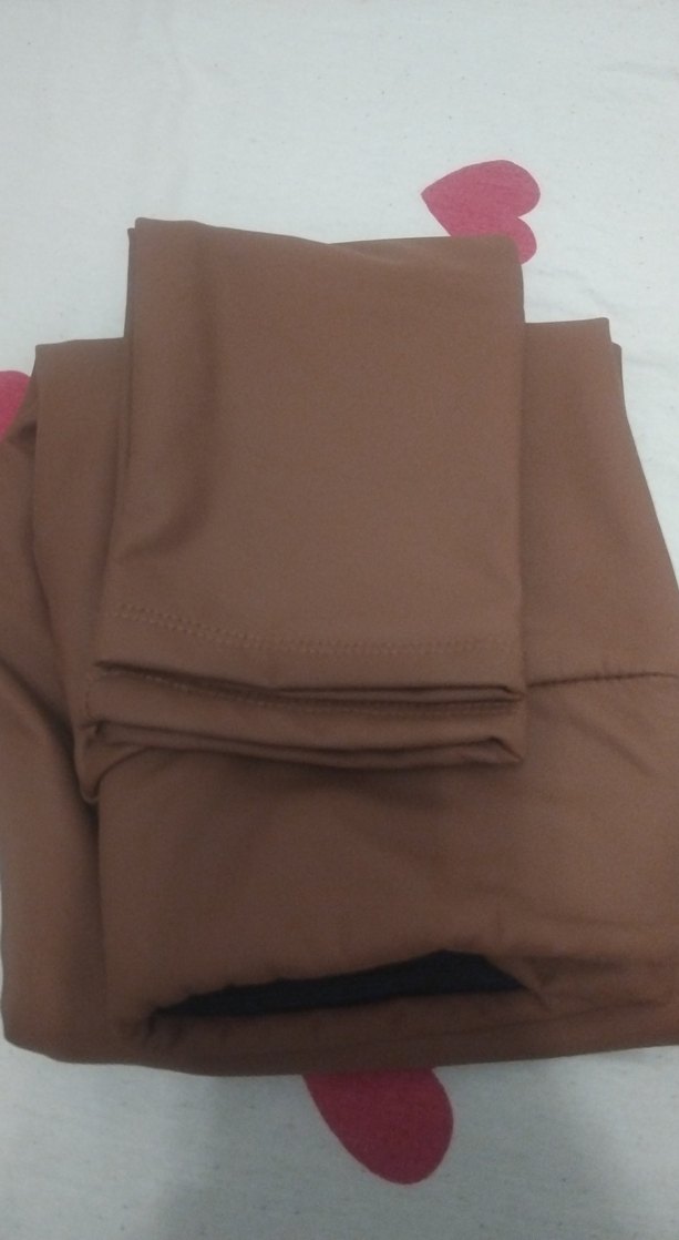 Kahverengi tayt dışı deri ici pamuklu - Görsel 2