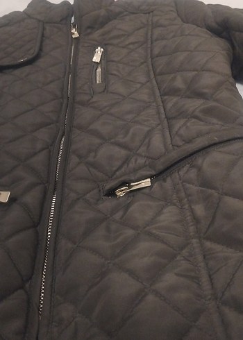 Kahverengi Deri Kadın Biker Ceket - Görsel 5