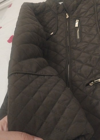 Kahverengi Deri Kadın Biker Ceket - Görsel 7