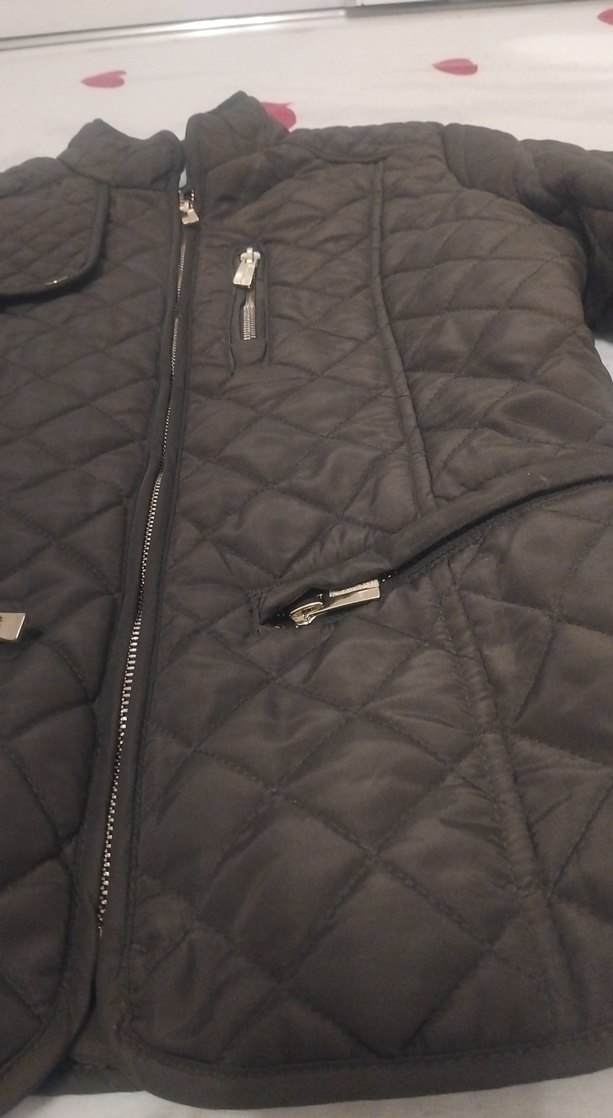 Kahverengi Deri Kadın Biker Ceket - Görsel 5