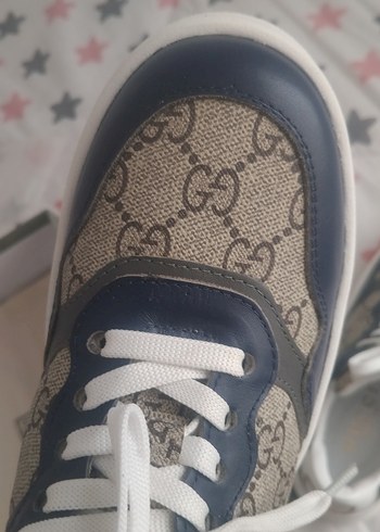 Gucci Baskılı Mavi Kadın Spor Ayakkab birebir ithl - Görsel 6