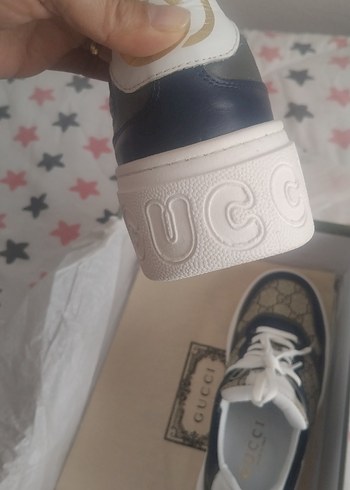 Gucci Baskılı Mavi Kadın Spor Ayakkab birebir ithl - Görsel 2